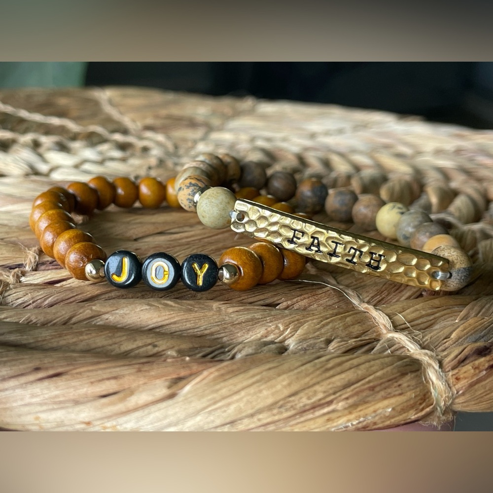 Faith & Joy Beaded Bracelet Set